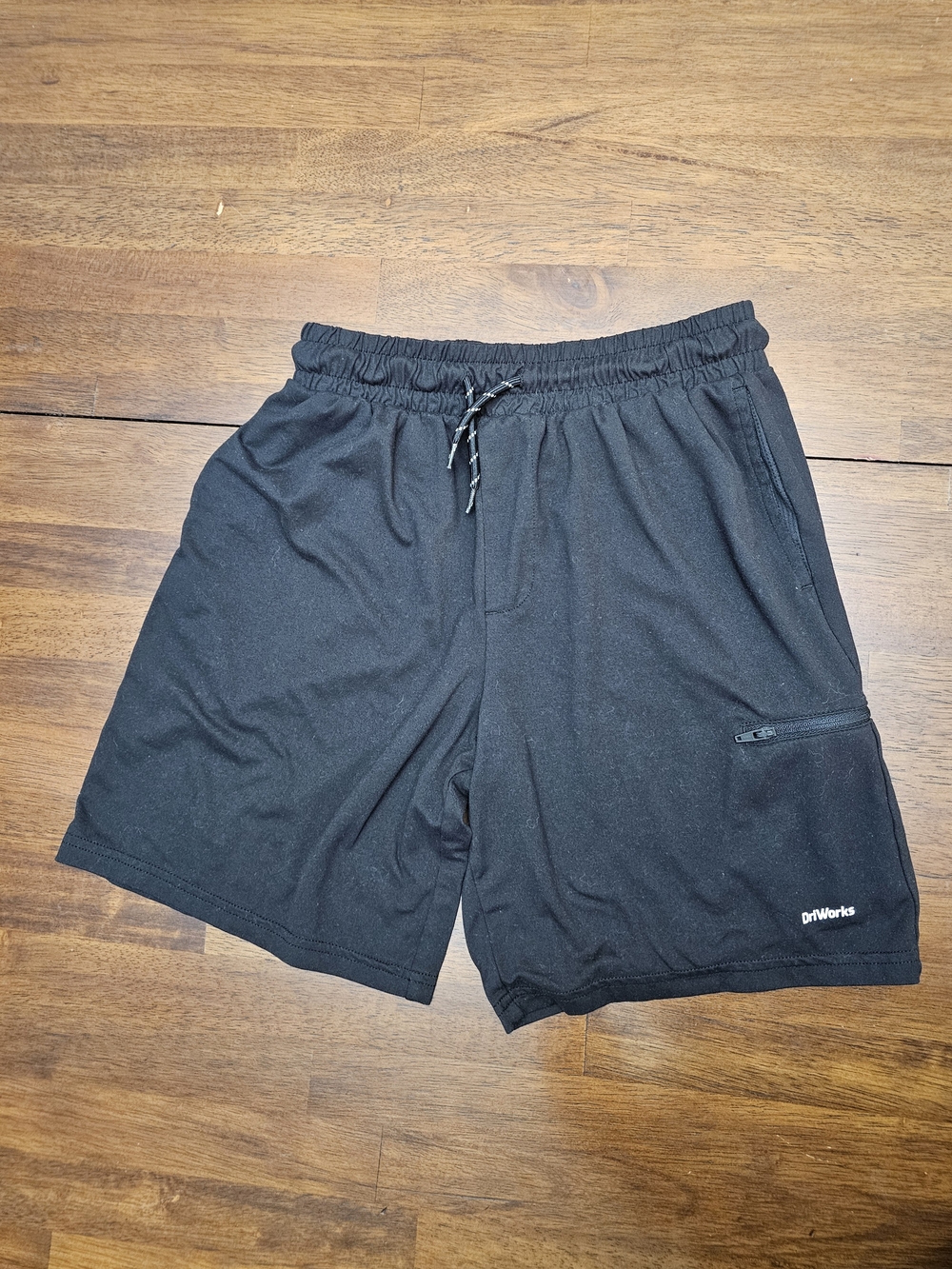 Athletic Works Black Boy's Performance Shorts with Zip Pocket